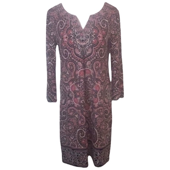 WHBM Knit Paisley Dress - Picture 1 of 4